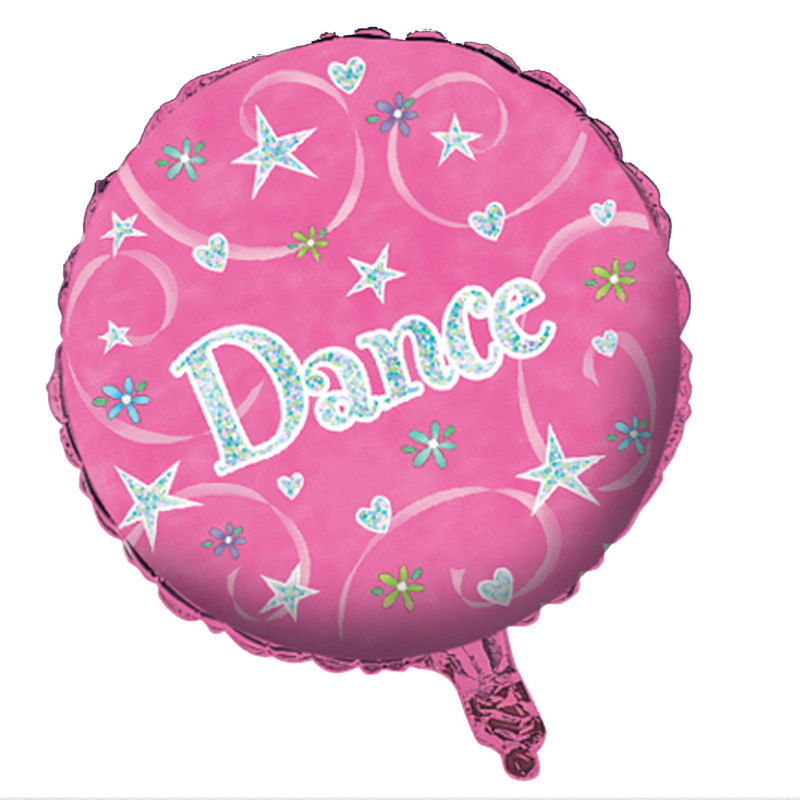 Girl Time Dance 18" Prismatic Foil Balloon - Click Image to Close