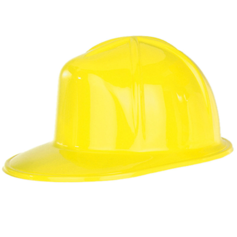 Yellow Plastic Construction Helmet - Click Image to Close