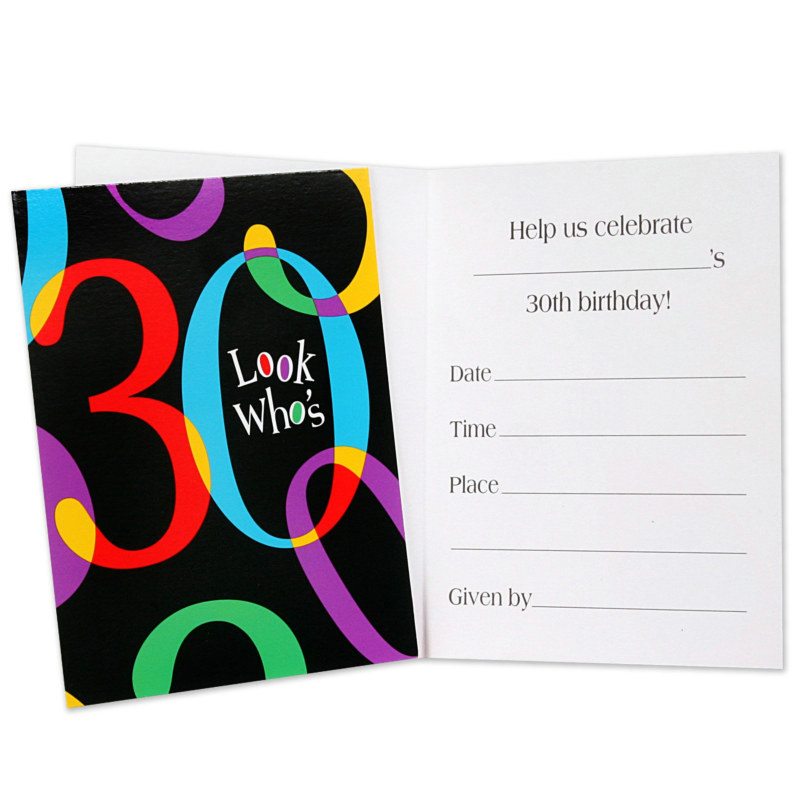 Who's Counting 30 Invitations (8 count) - Click Image to Close
