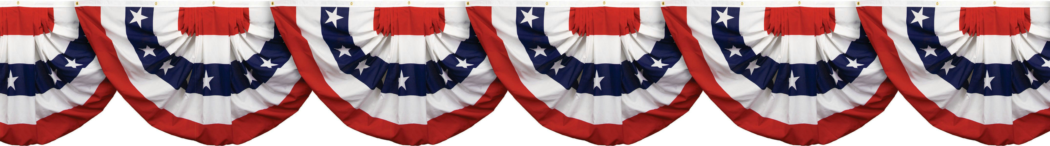 40' Patriotic Bunting Border Roll - Click Image to Close