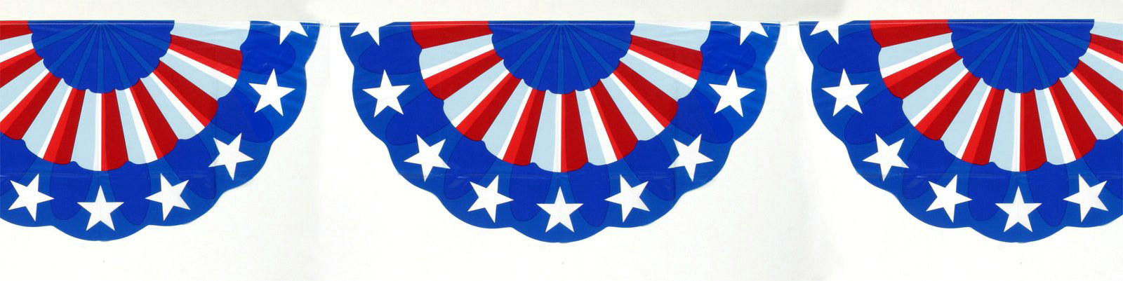 11' Patriotic Bunting Garland - Click Image to Close