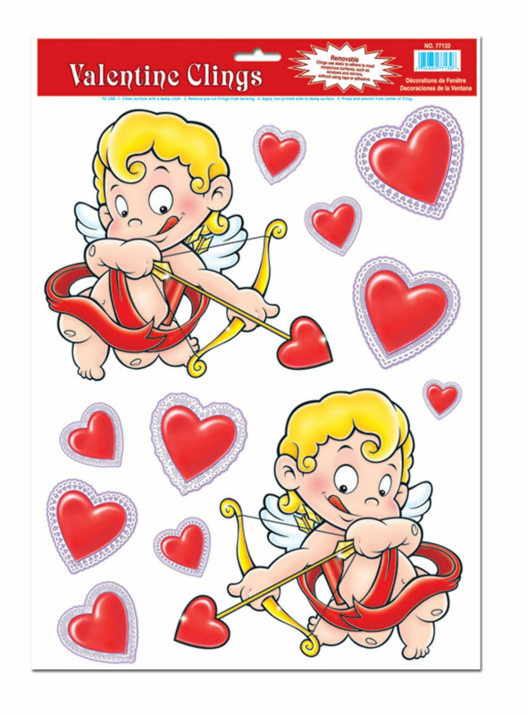 Valentine Cupid Clings (1 sheet)