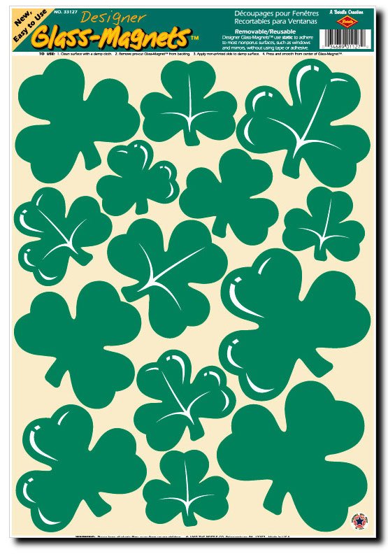 Shamrock Clings (1 sheet) - Click Image to Close