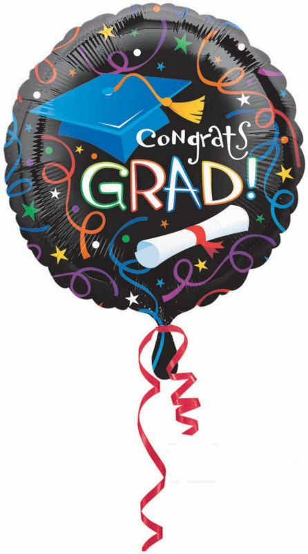Congrats Grad 18" Foil Balloon - Click Image to Close