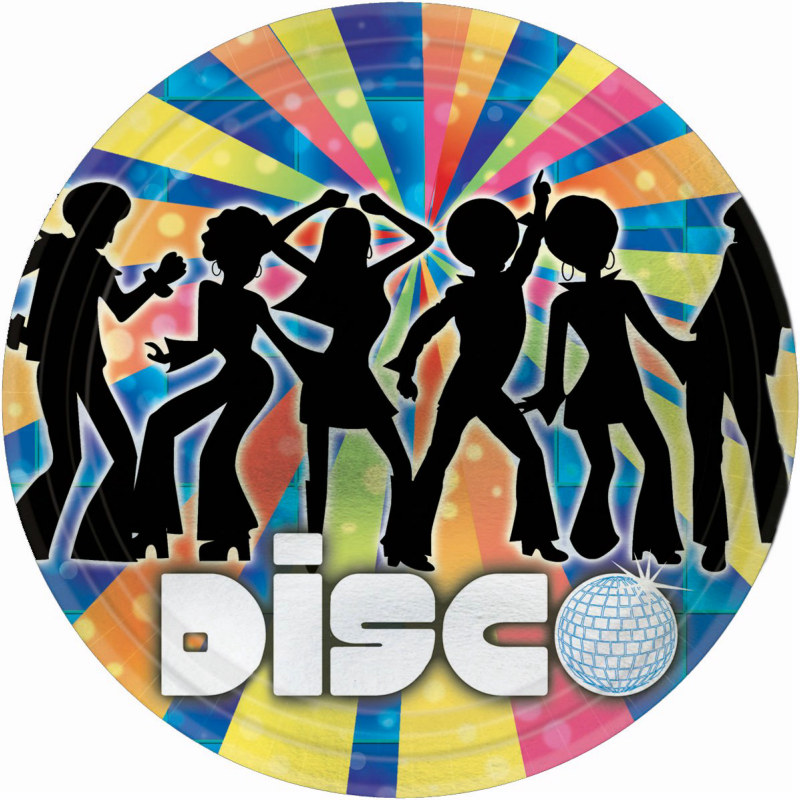 70's Disco Metallic Dinner Plates (8 count)