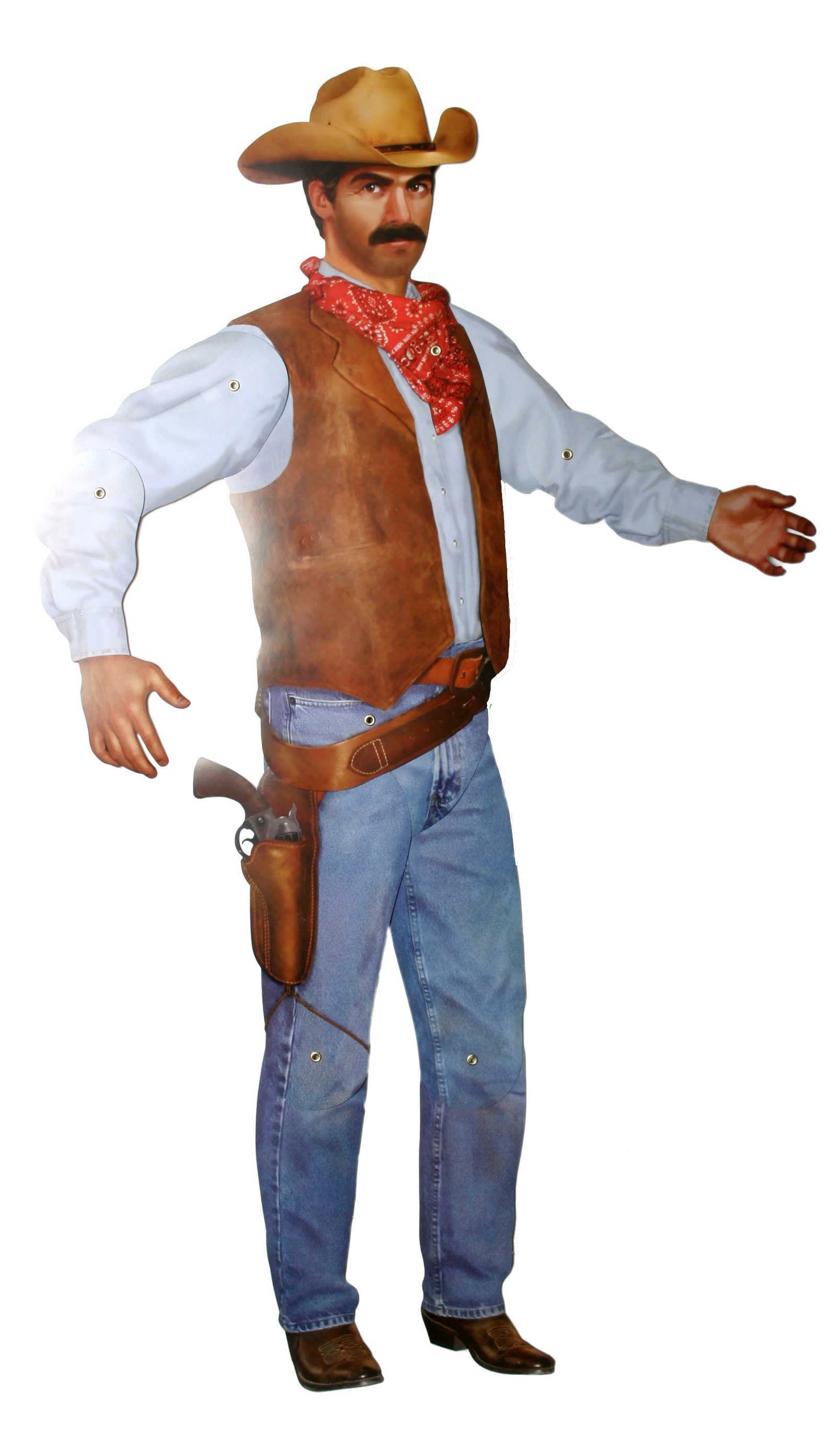 38" Jointed Adult Cowboy Cutout