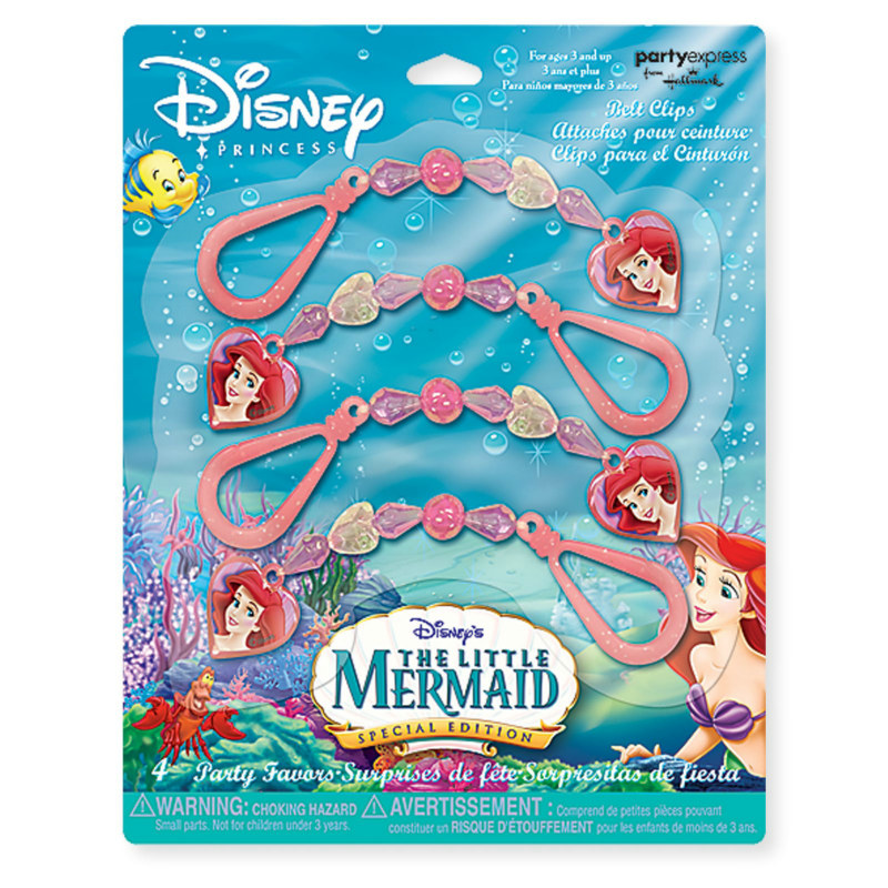 Little Mermaid Belt Clips (4 count) - Click Image to Close