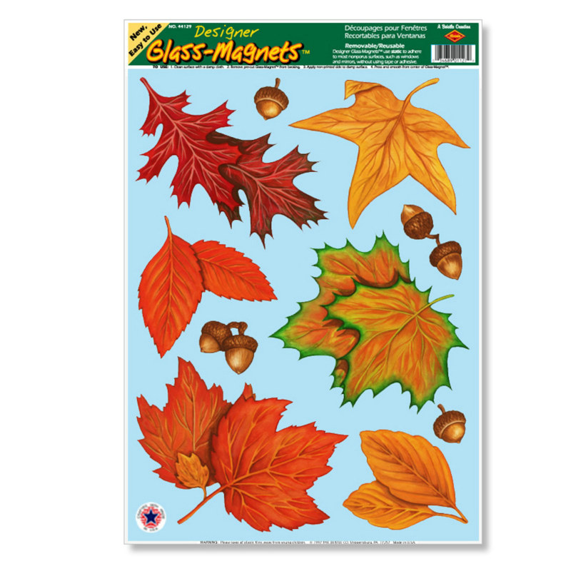 Fall Leaf Window Clings - Click Image to Close