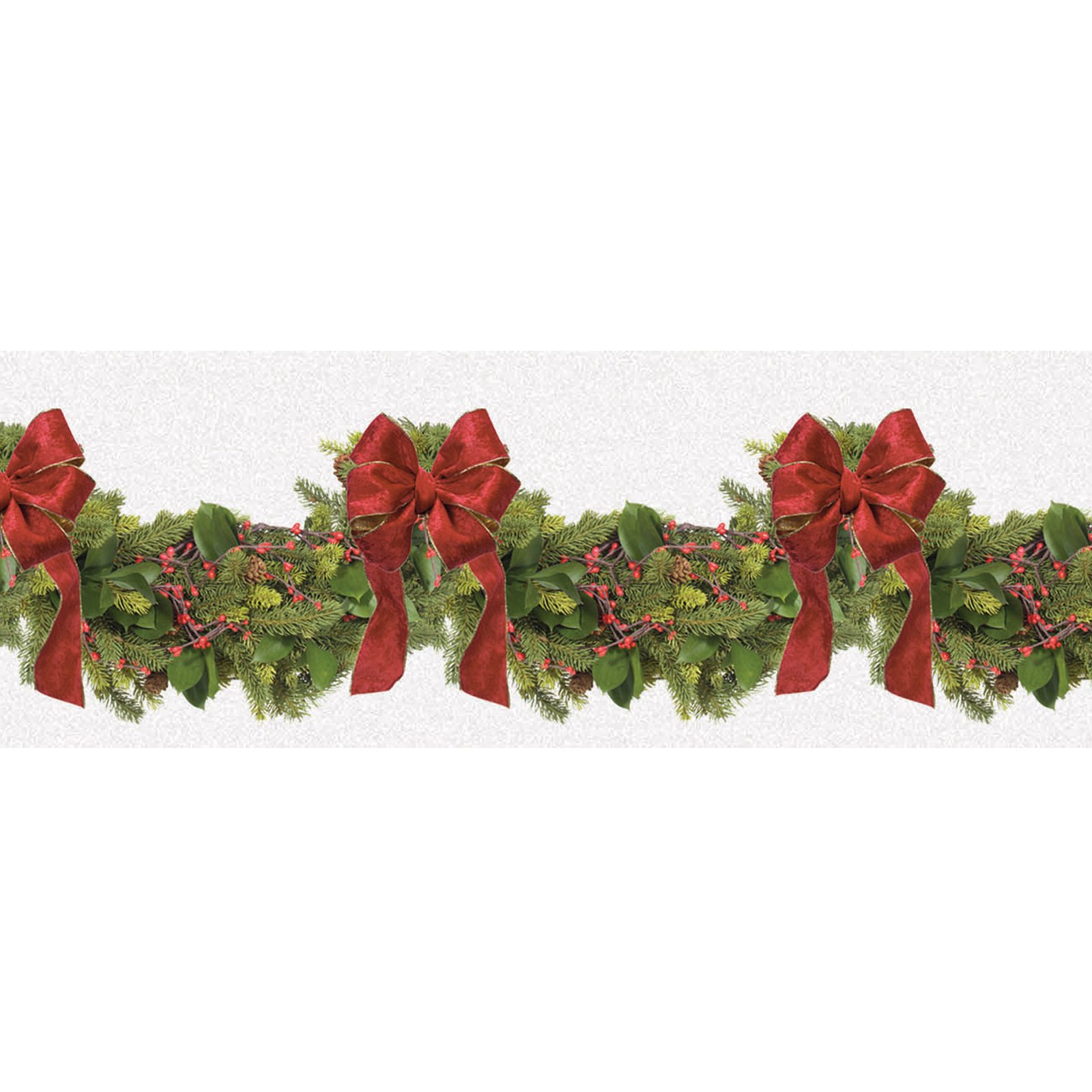 40' Boughs of Holly Border Roll
