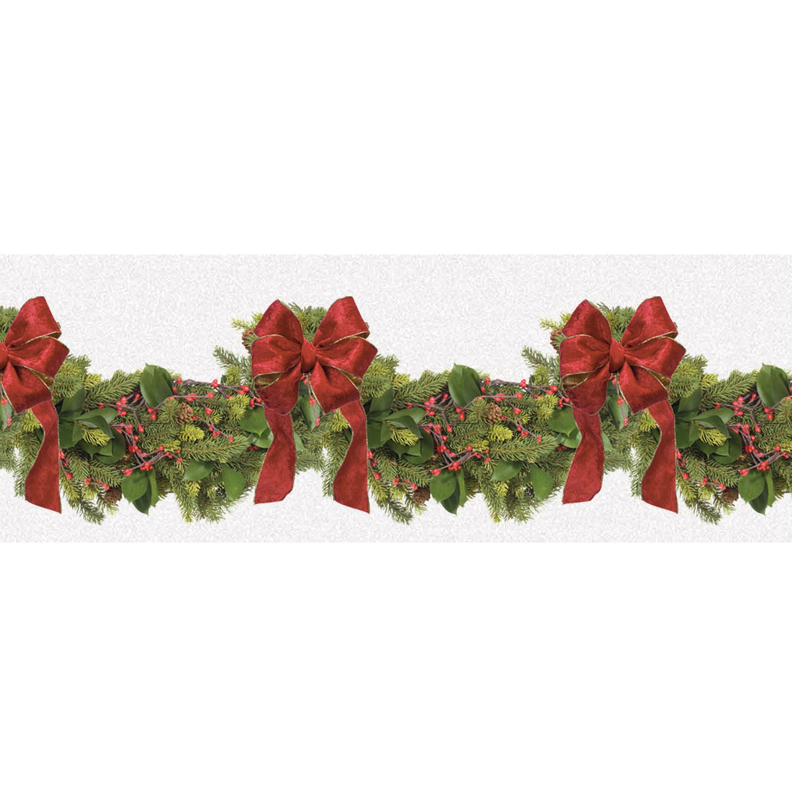 40' Boughs of Holly Border Roll - Click Image to Close