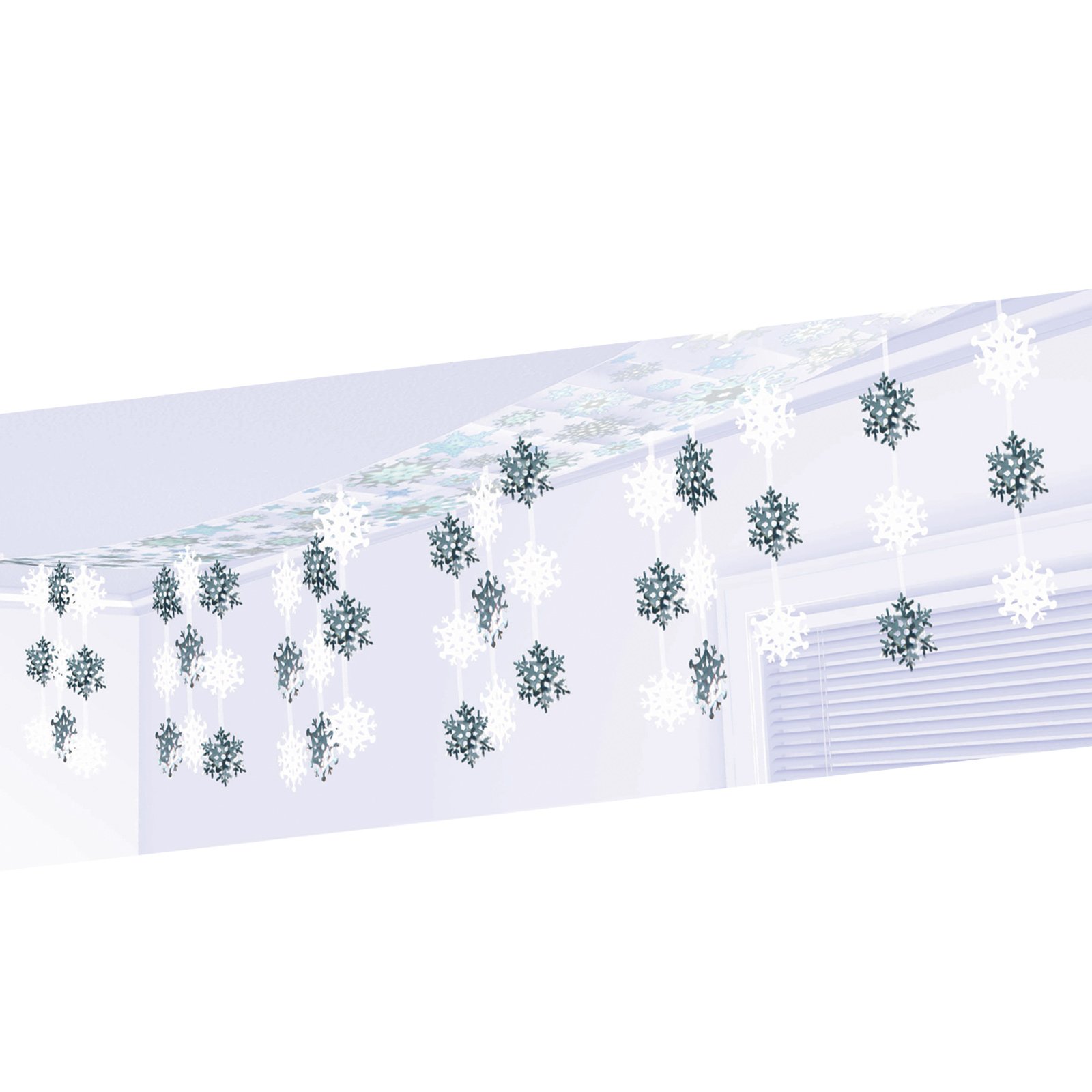 12' Let It Snow Foil Ceiling Decoration - Click Image to Close