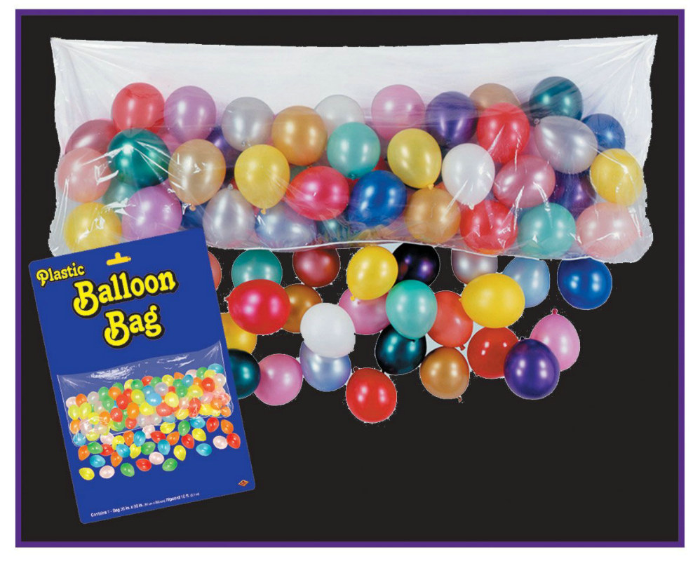 Plastic Balloon Bag with Balloons - Click Image to Close