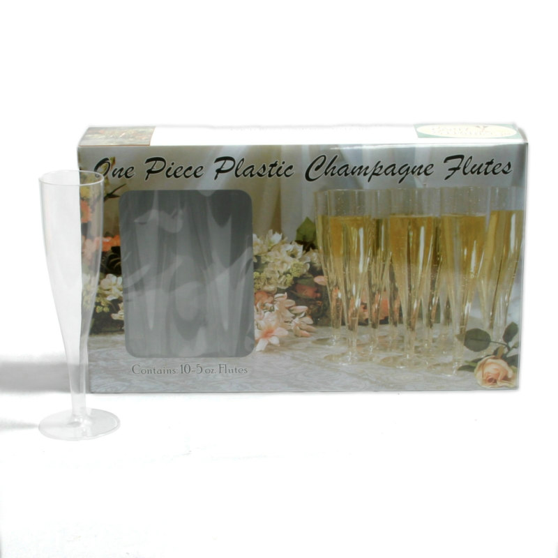 Plastic Champagne Glasses (10 count)