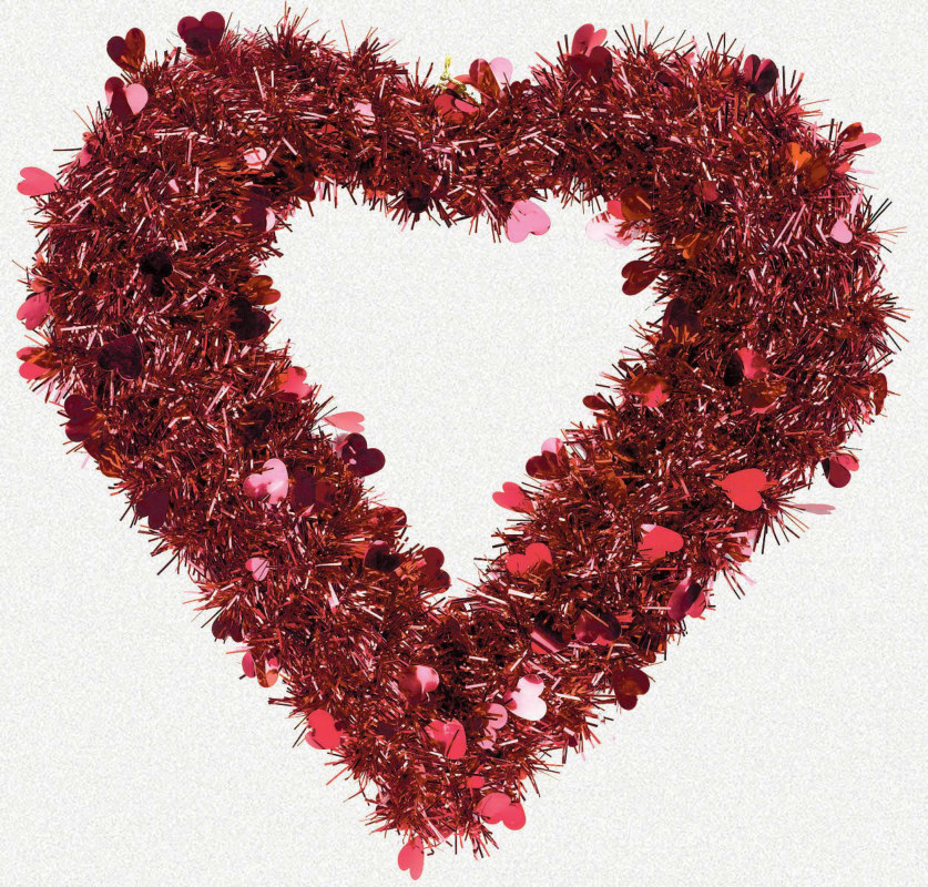 Red Heart Wreath - Click Image to Close