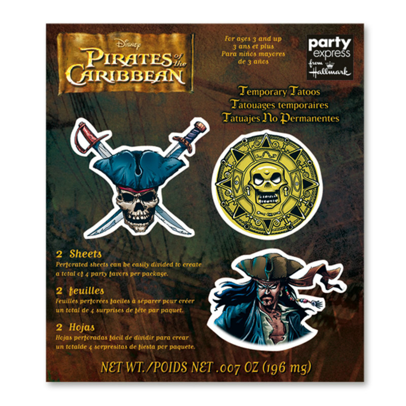 Pirates of the Caribbean Temporary Tattoos (2 sheets) - Click Image to Close