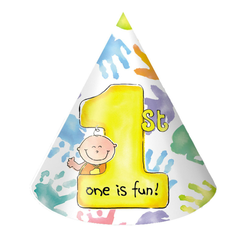 One is Fun Cone Hats (8 count)