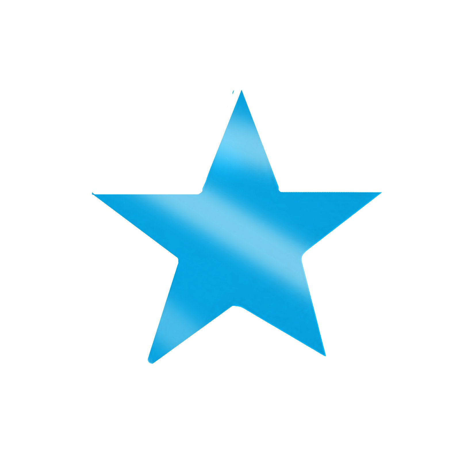 5" Blue Foil Star (1 count) - Click Image to Close