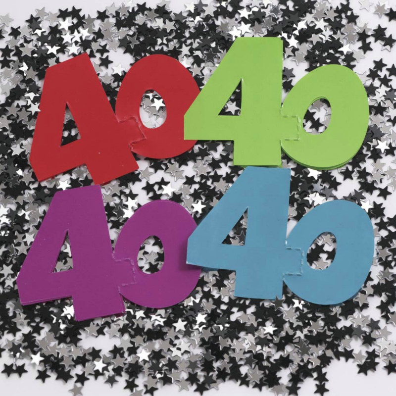 "40" Large Confetti