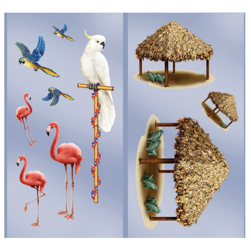 Tiki Hut & Tropical Bird Add-Ons - Click Image to Close