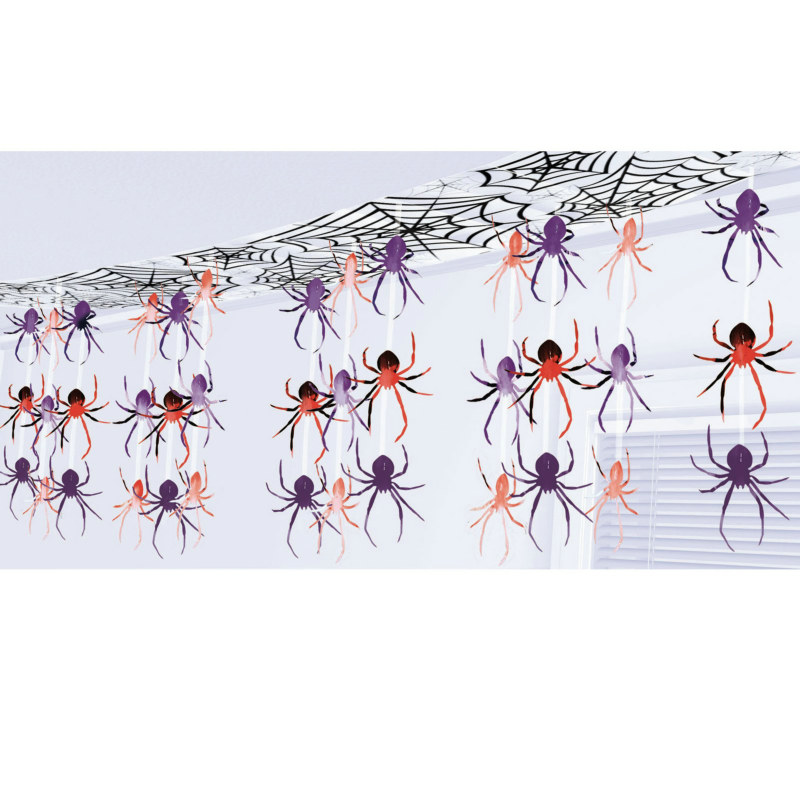 12' Spider Frenzy Ceiling Decoration - Click Image to Close