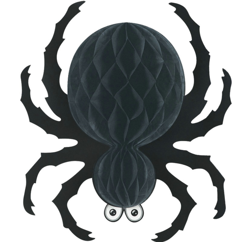 18" Black Tissue Spider - Click Image to Close