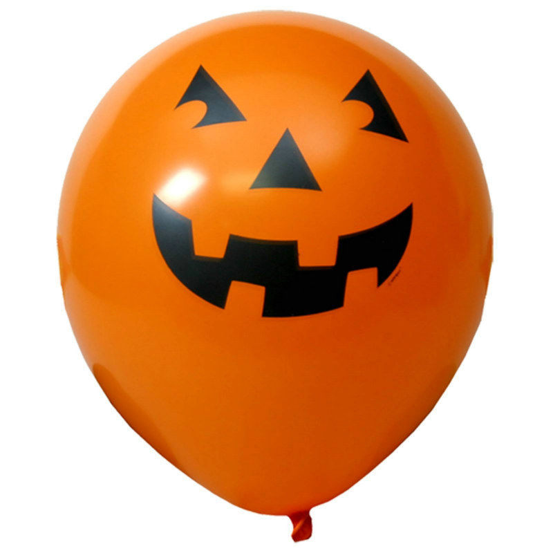 Printed 12" Pumpkin Balloons (6 count) - Click Image to Close