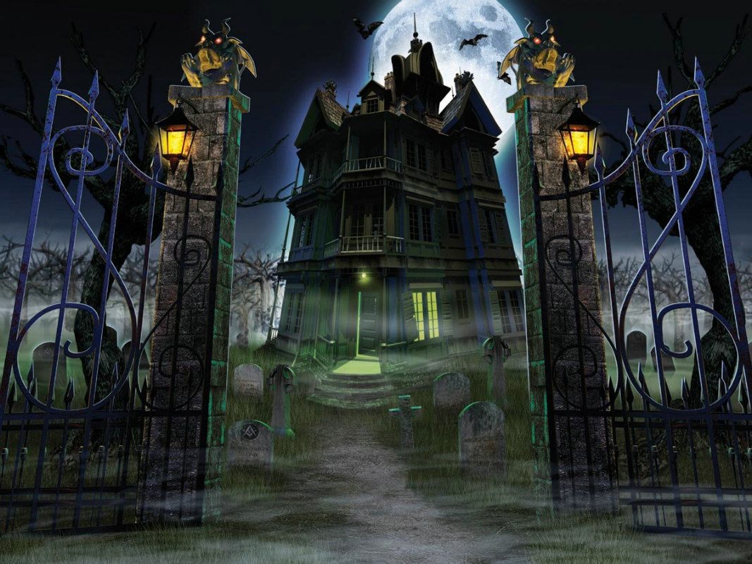 9' Eerie Estates Super-Sized Scene - Click Image to Close