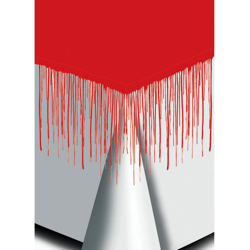 Dripping Blood Plastic Tablecover - Click Image to Close