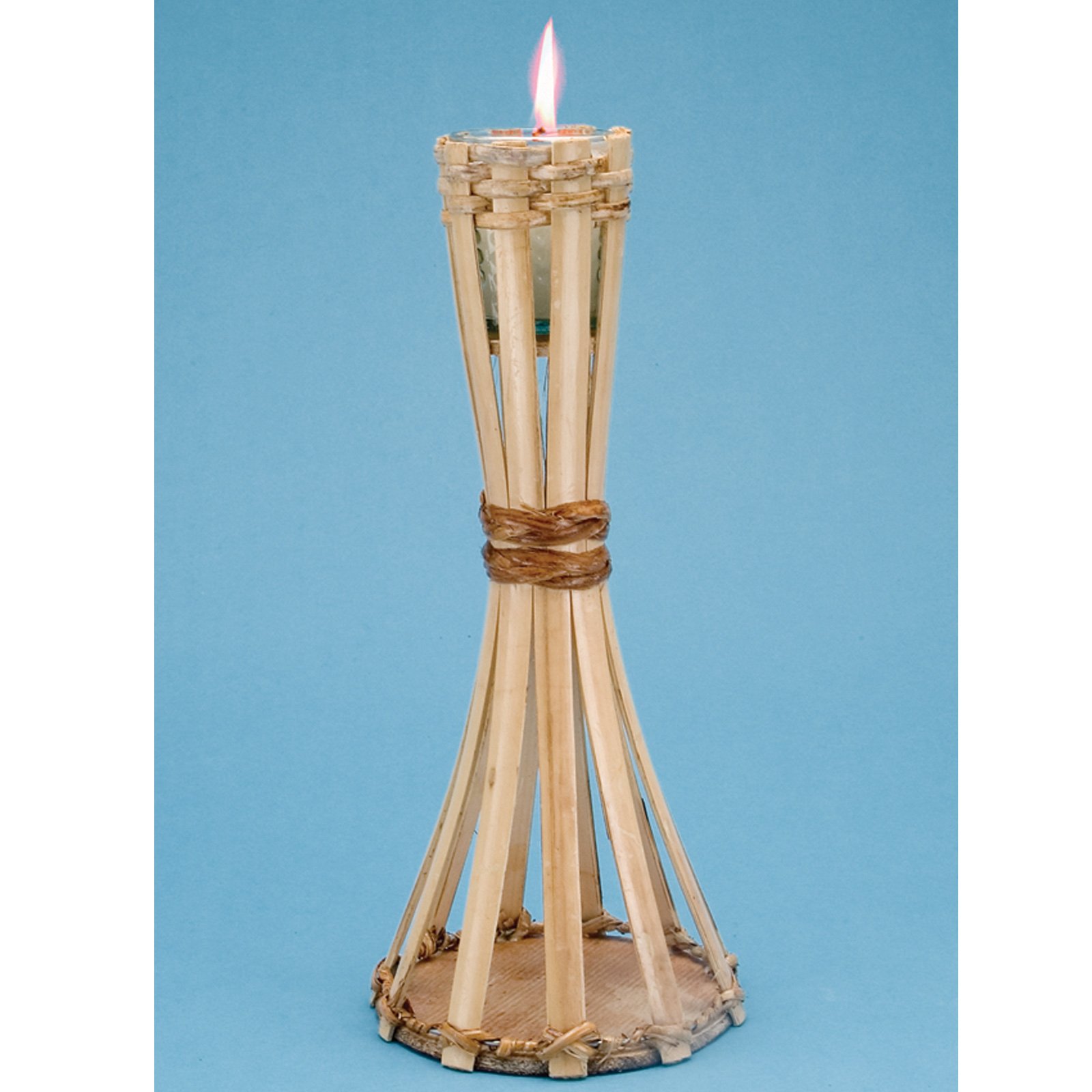 Natural Bamboo Table Torch - Click Image to Close