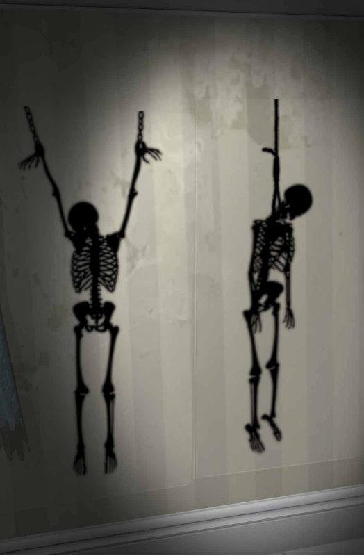 Hanging Skeletons Wall Add-Ons (2 count)