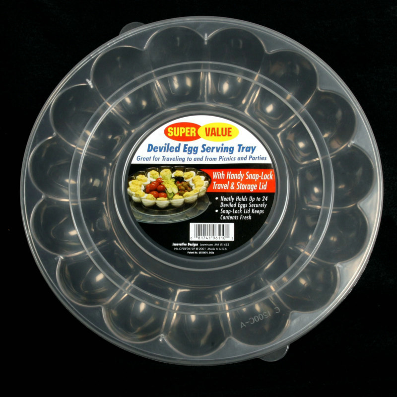 Deviled Egg Platter with Lid - Click Image to Close