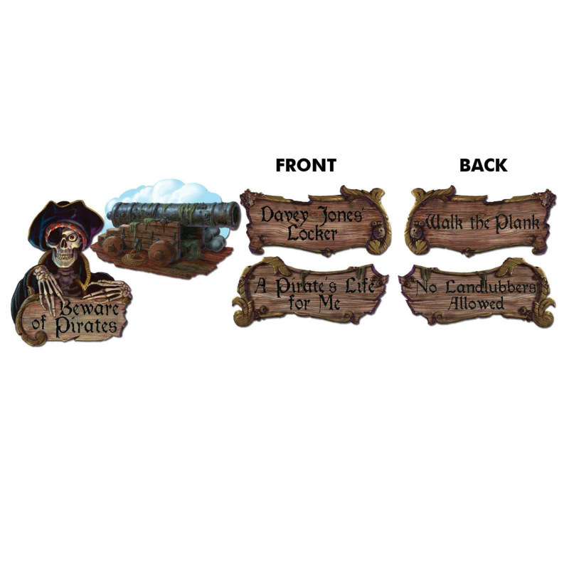 Pirate Cutouts (4 count) - Click Image to Close