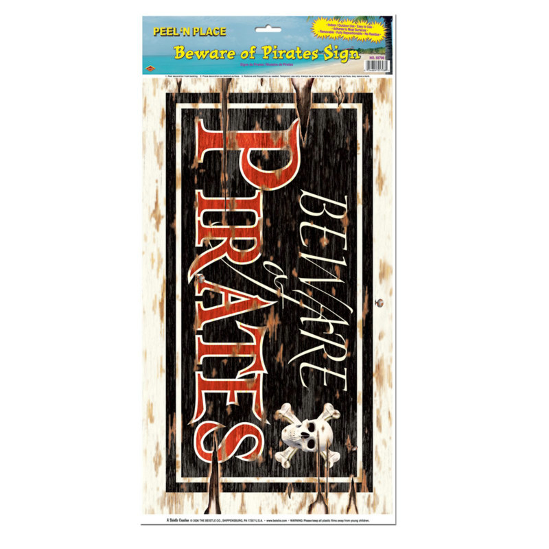 Beware of Pirates Peel 'N Place Wall Decoration - Click Image to Close