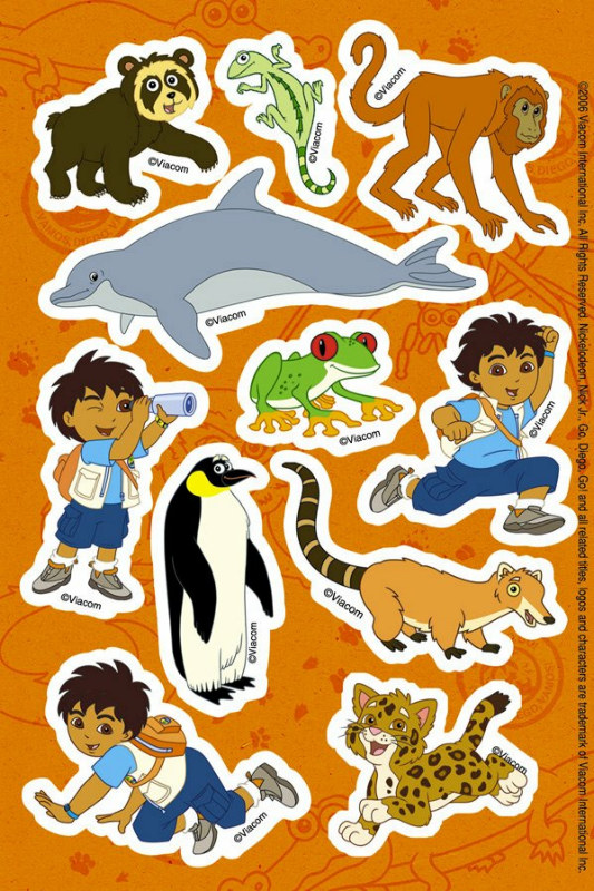 Go Diego Go Stickers (2 count)