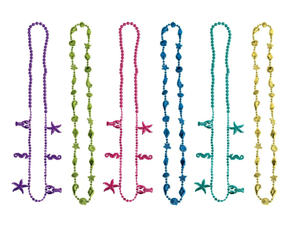 Luau Beads Assorted (6 count) - Click Image to Close