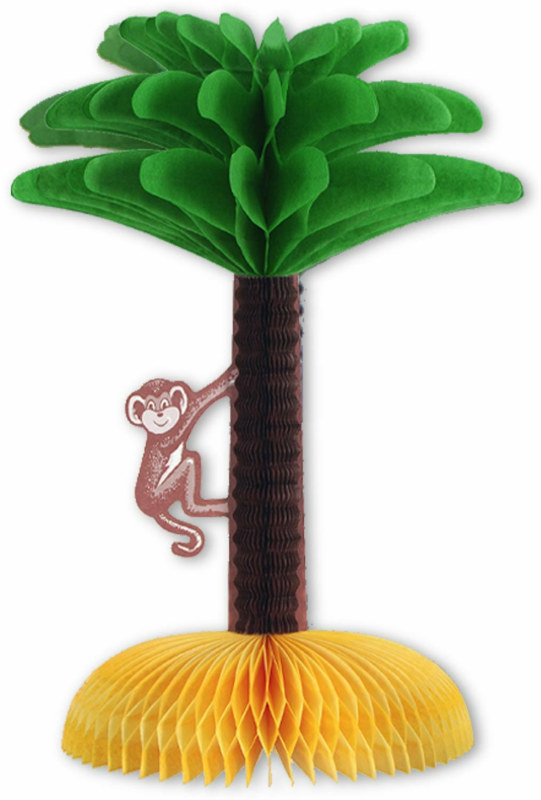 Luau Centerpiece with Monkey - Click Image to Close