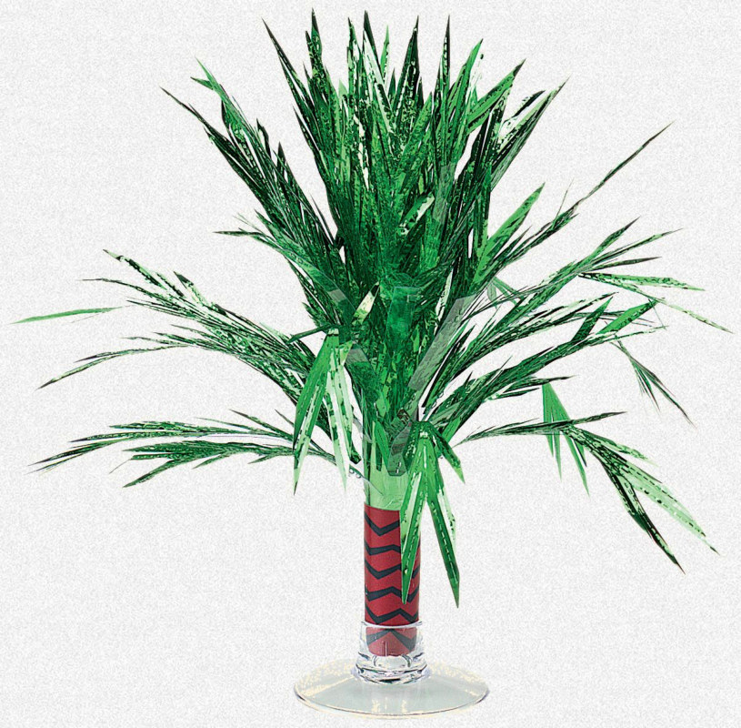 Mini Foil Palm Tree Centerpiece - Click Image to Close