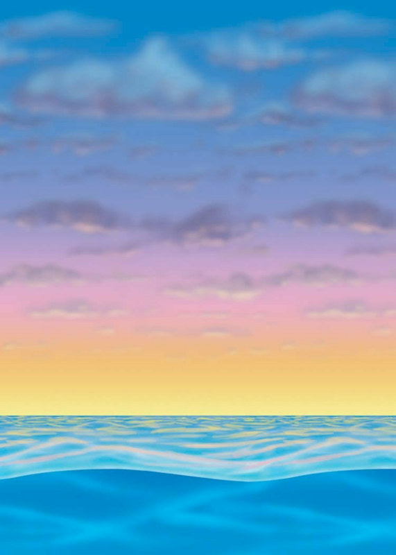 40' Tropical Sunset Room Roll - Click Image to Close