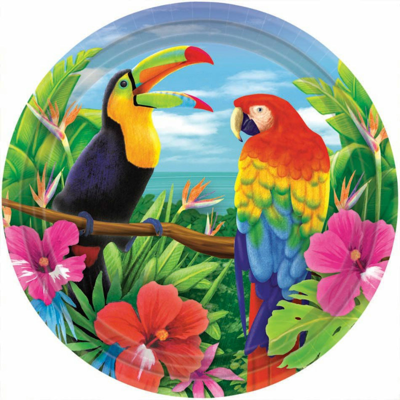 Hawaiian Tropics Dessert Plates (8 count) - Click Image to Close