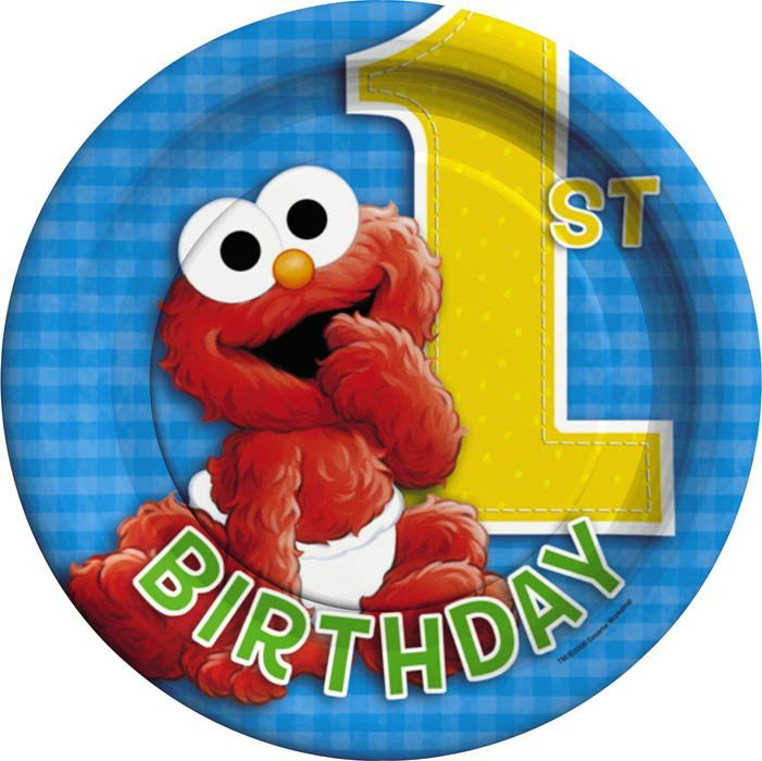 Sesame Street 1st Birthday Dessert Plates (8 count)