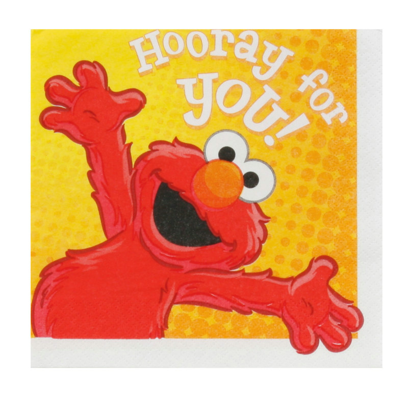 Hooray For Elmo Lunch Napkins (16 count) - Click Image to Close