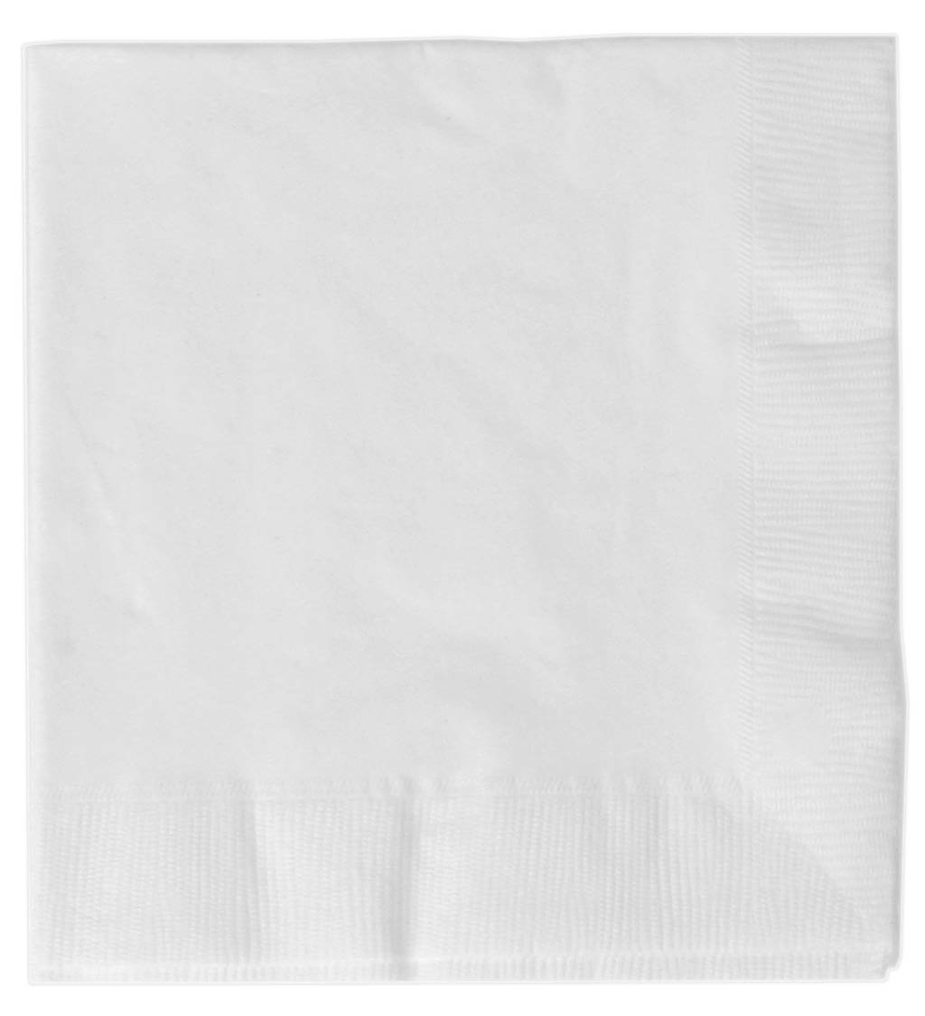 Frosty White Lunch Napkins (50 count) - Click Image to Close