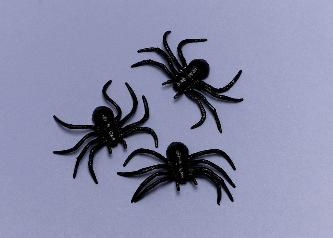 Stretchy Spiders (8 count) - Click Image to Close