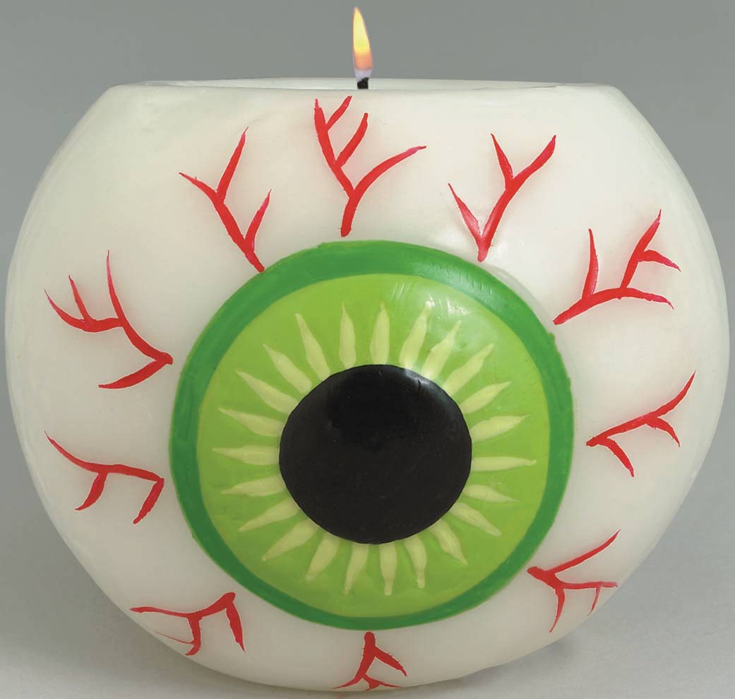 Glowing Molded Eyeball Candle - Click Image to Close