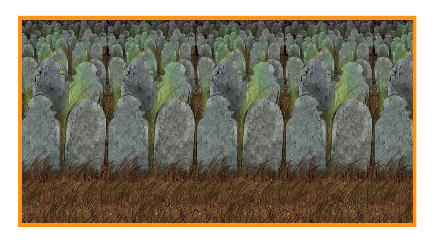 30' Graveyard Backdrop - Click Image to Close