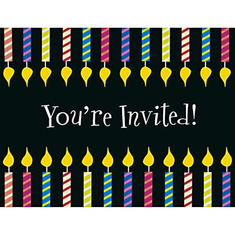 One More Candle Invitations (8 count) - Click Image to Close