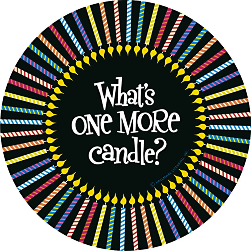 One More Candle Dessert Plates (8 count) - Click Image to Close