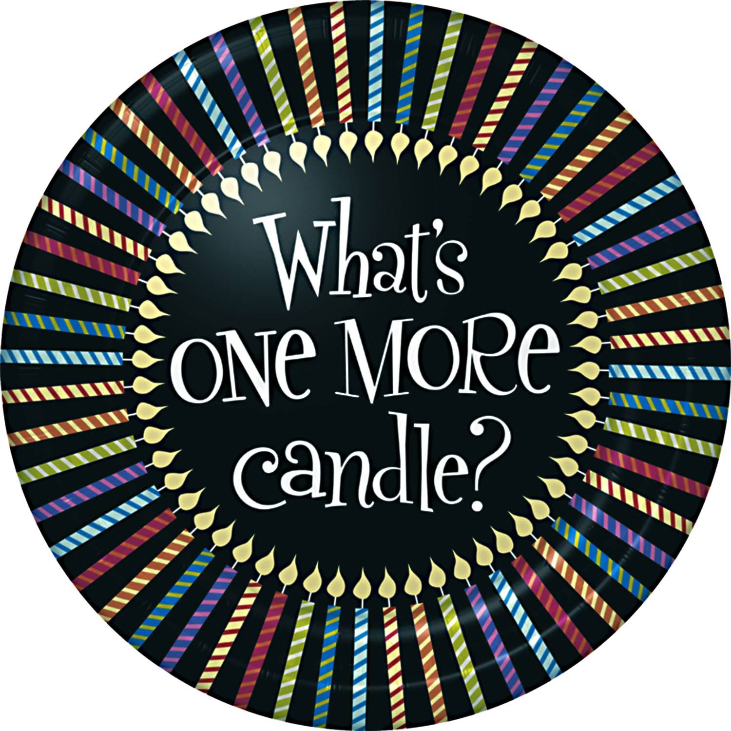 One More Candle Dinner Plates (8 count) - Click Image to Close