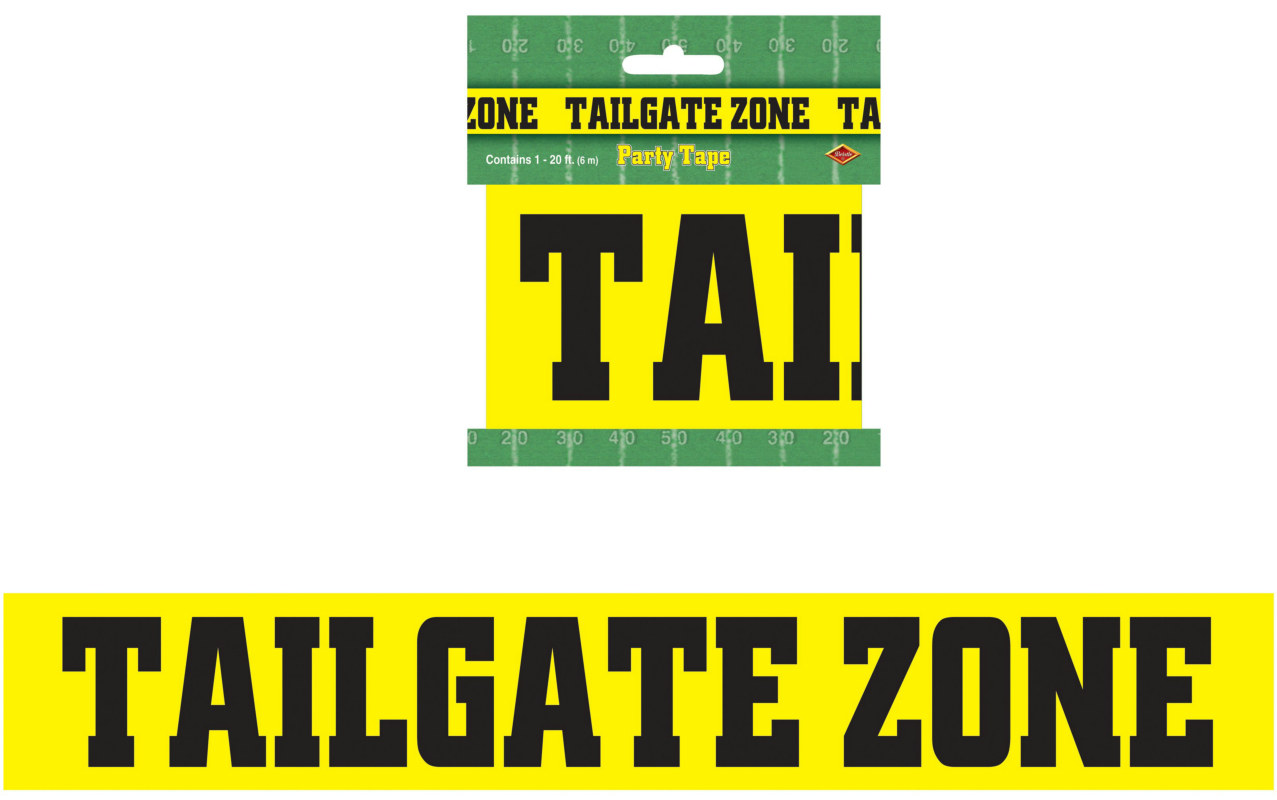 Tailgate Zone Party Tape - 20' - Click Image to Close