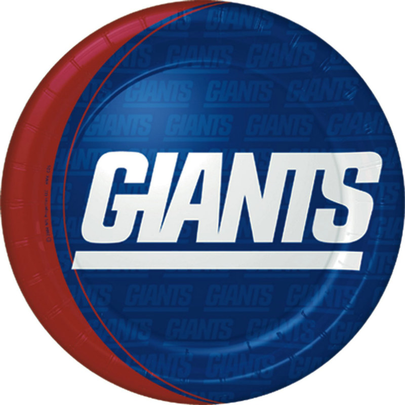 New York Giants Dinner Plates (8 count) - Click Image to Close